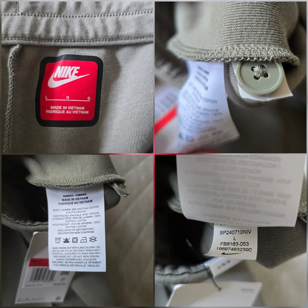 Nike Tech Fleece Reimagined Loose Fit Dark Stucco Pants Men's Large - Picture 16 of 16